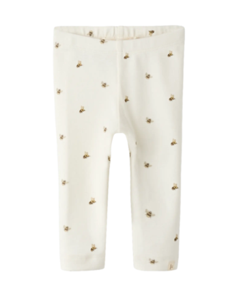 Lil Atelier Gayo Gno Slim Leggings Coconut Milk Bee 56 Cm