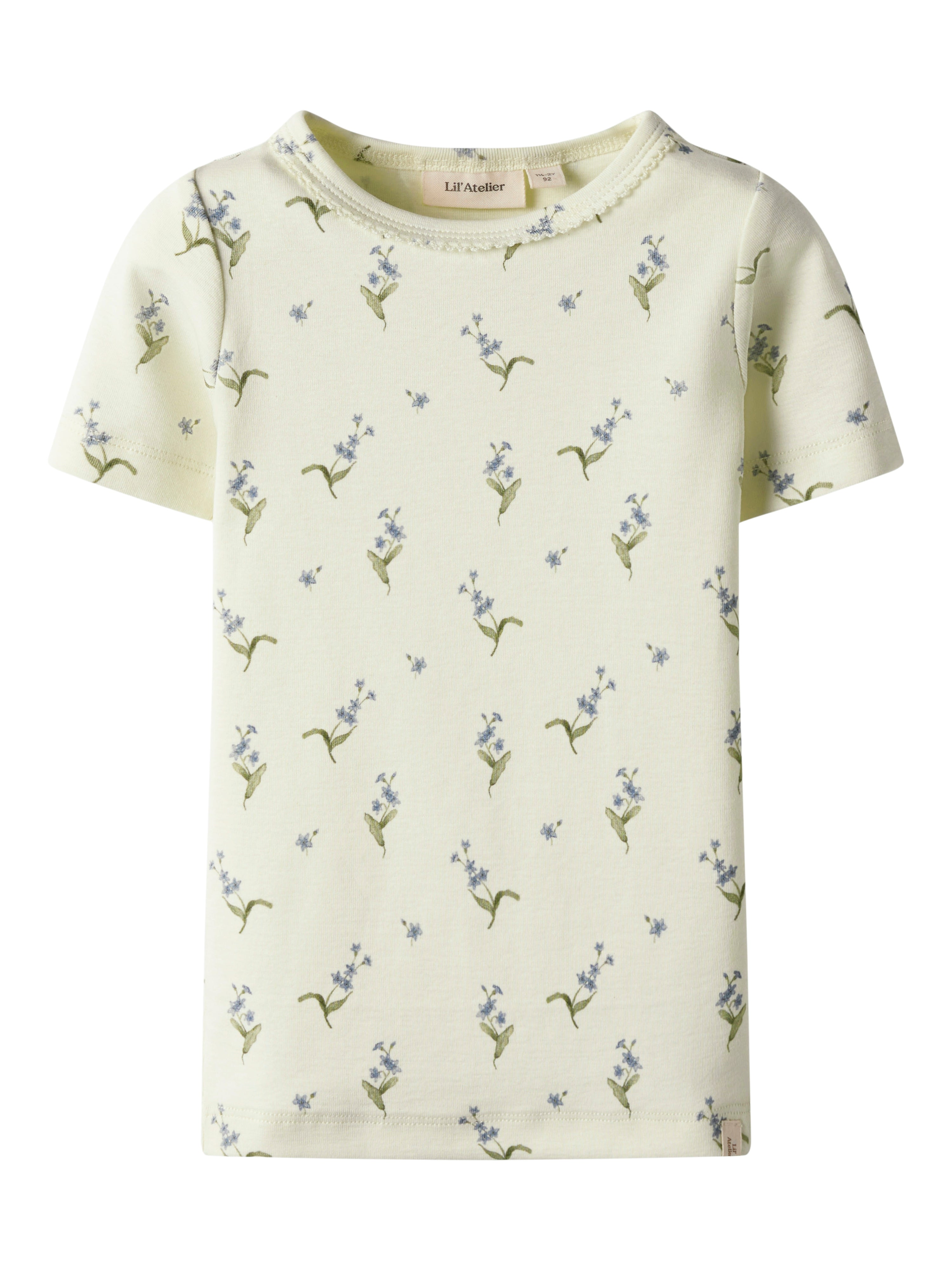 Lil Atelier Gayo Sig Ss Top Coconut Milk Forget Med Not 92 Cm