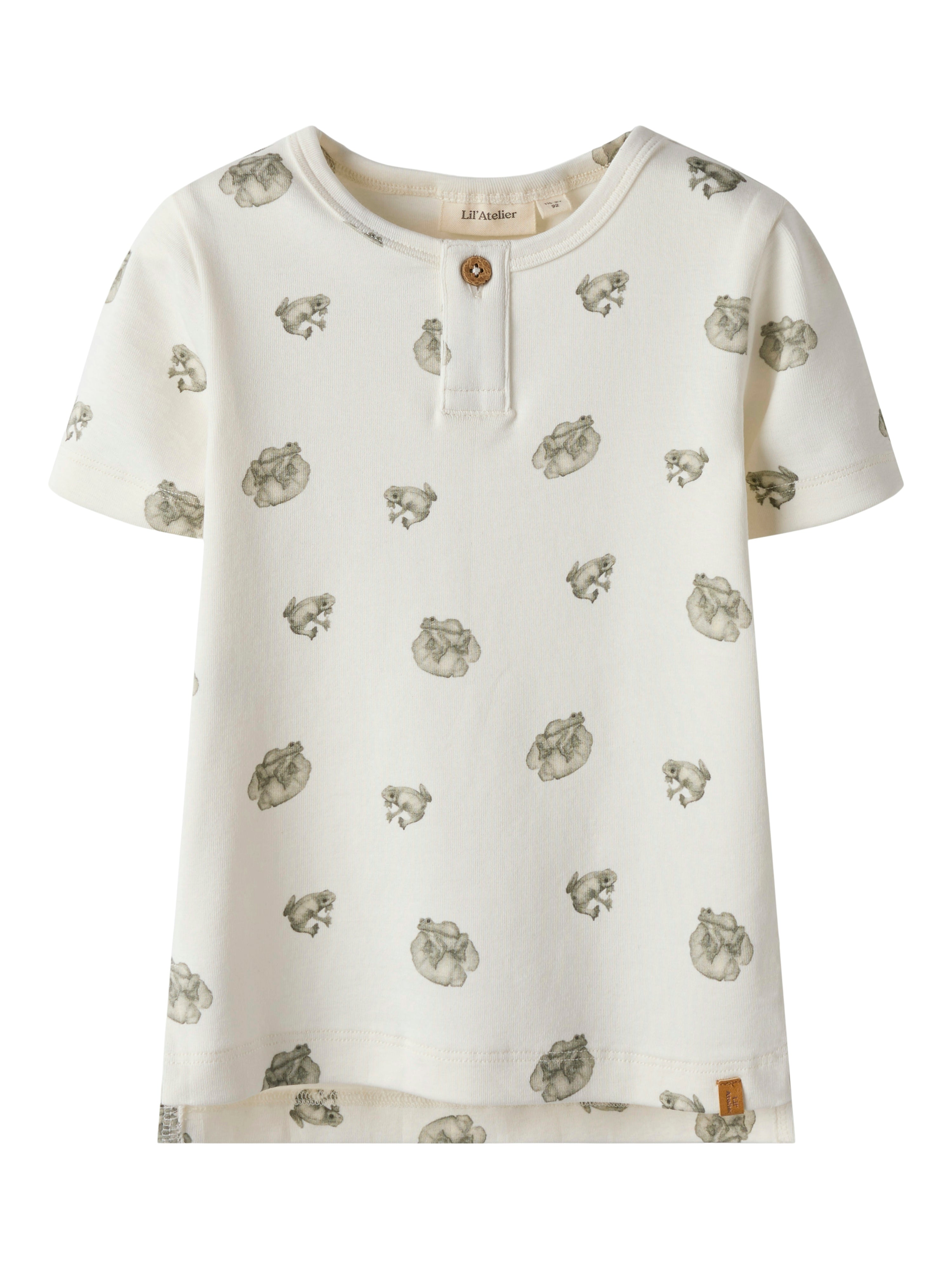 Lil Atelier Gayo Sil Ss Top Coconut Milk Frog 92 Cm