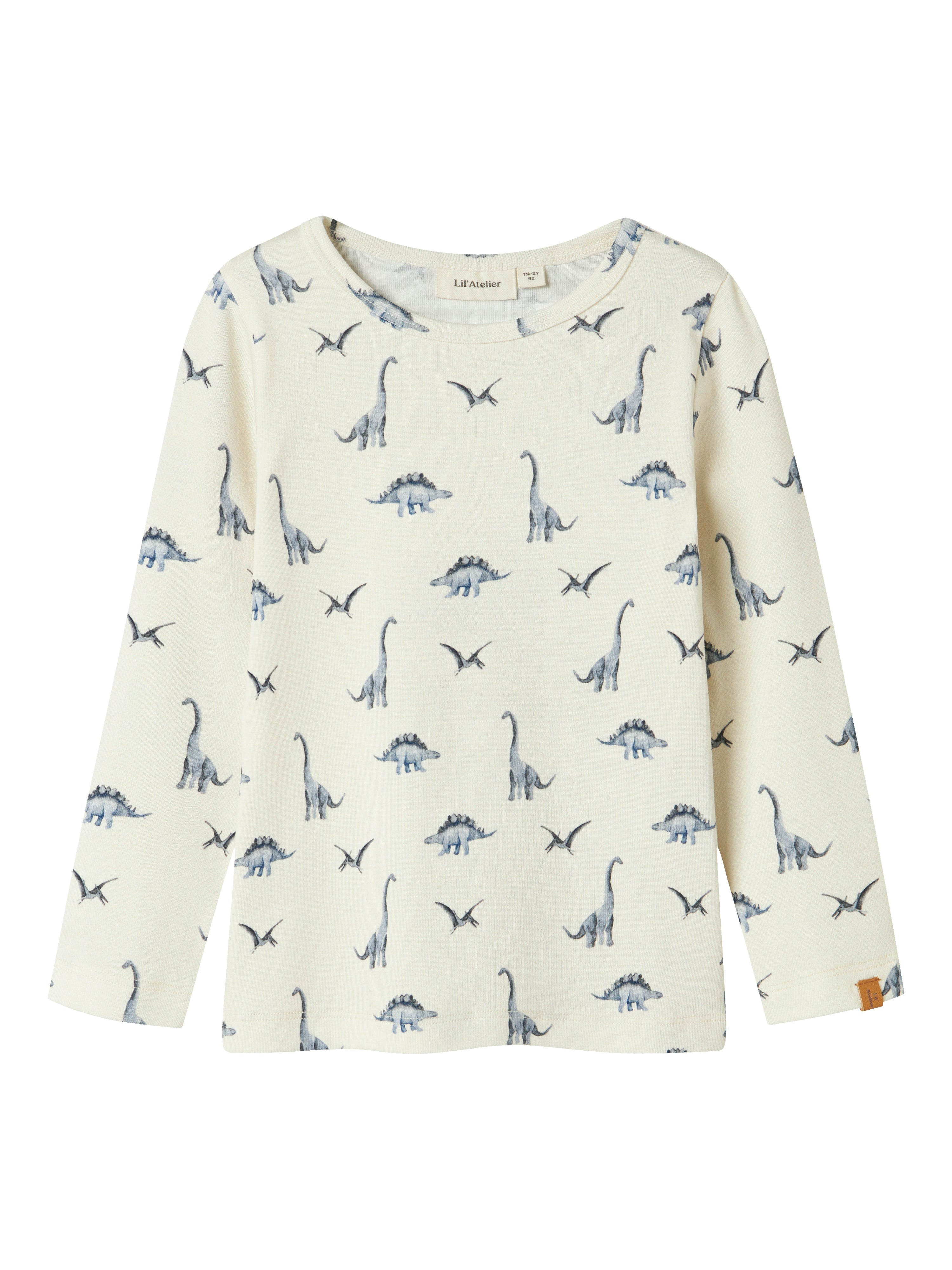 Lil Atelier Geo Avu Slim Top Turtledove 92 Cm
