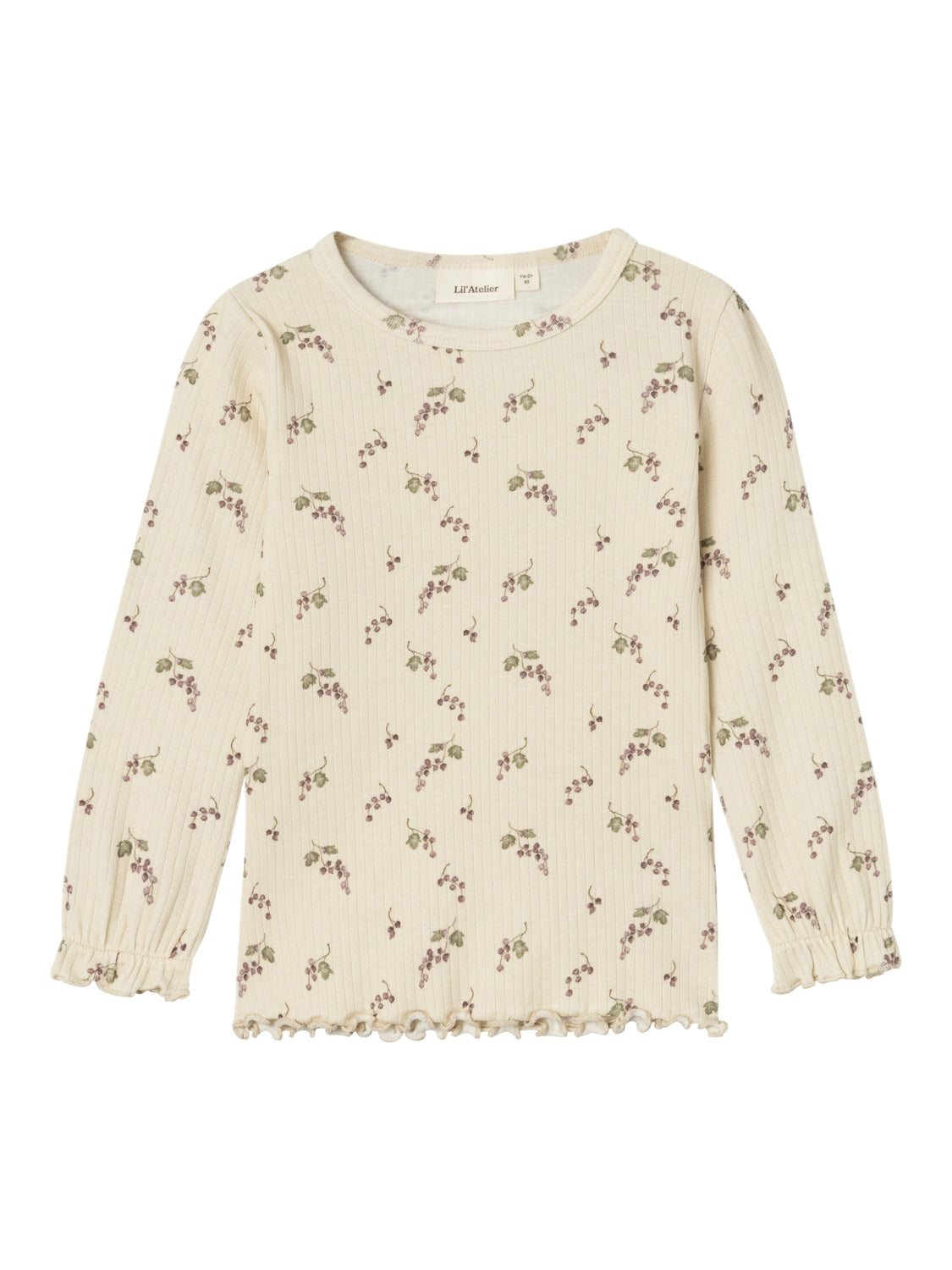Lil Atelier Gio Bim Slim Top Birch Berries 92 Cm