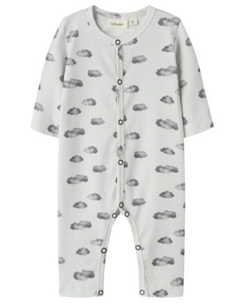 Lil Atelier Gio Ls Nightuit Glacier Gray Cloud 56 Cm