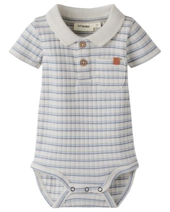 Lil Atelier Haldur Ss Slim Body Coconut Milk Dusty Blue 56 Cm