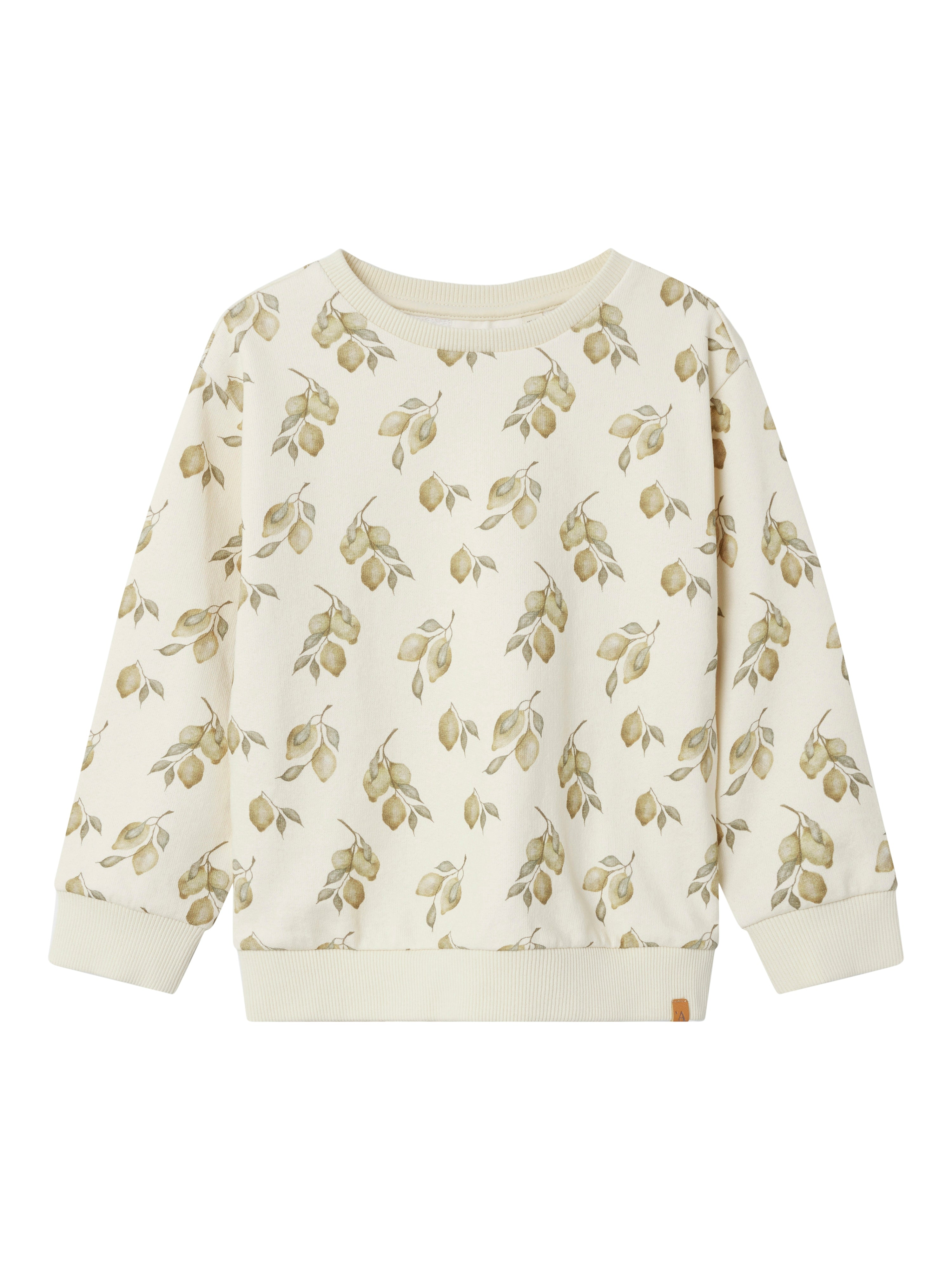 Lil Atelier Jobo Kio Loose Sweat Shirt Turtledove Lemons 92 Cm
