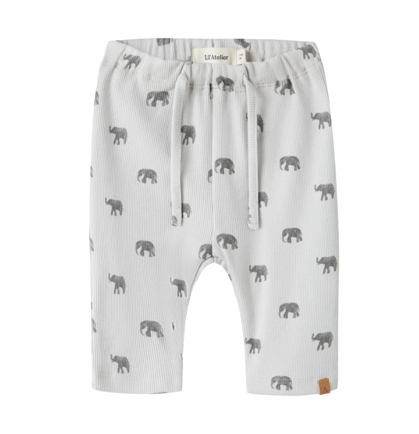 Lil Atelier Lavo Emi Loose Pants Glacier Gray Elephant 56 Cm