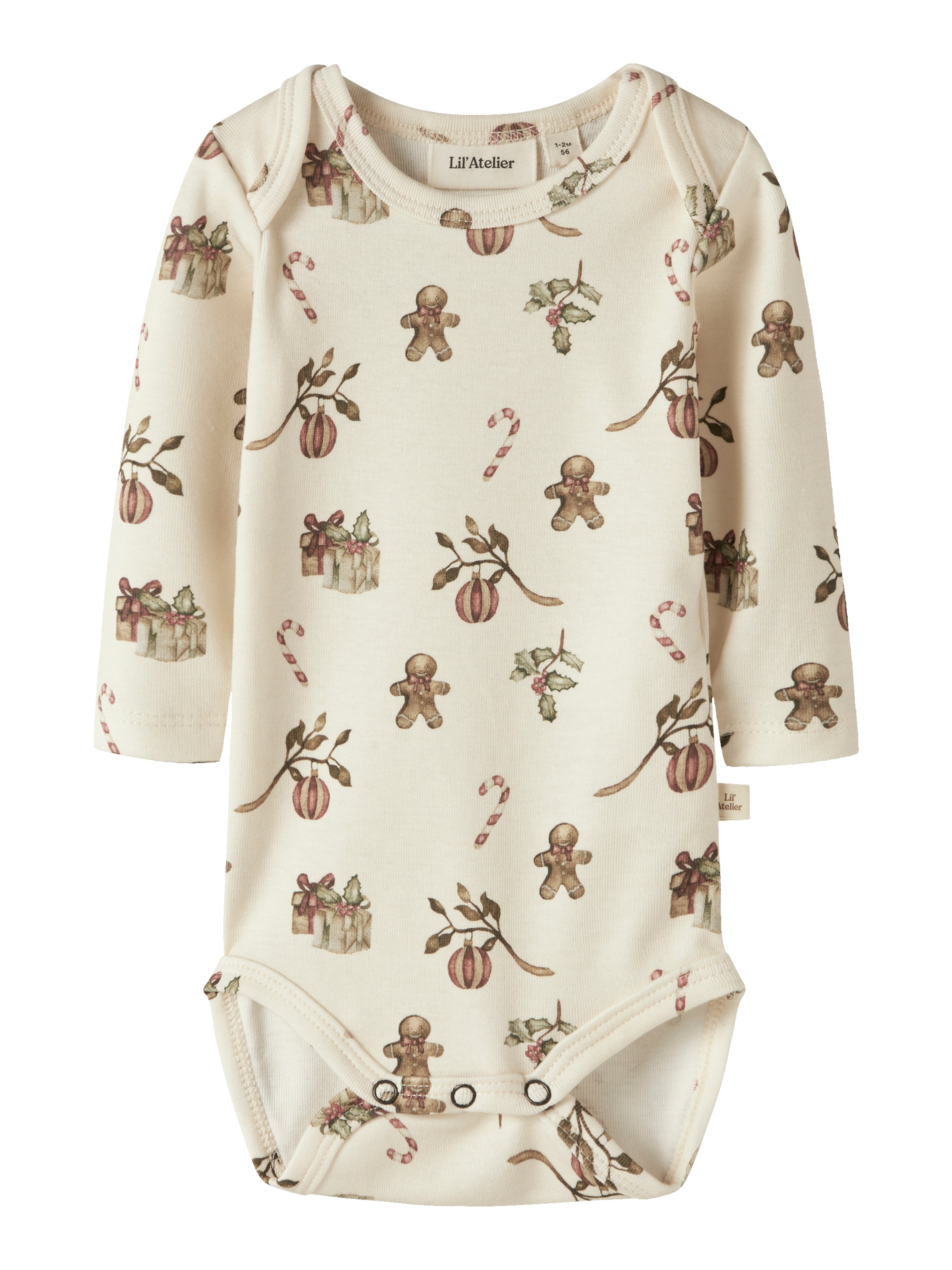 Lil Atelier Layo Gis Ls Slim Body Turtledove Christmas 56 Cm