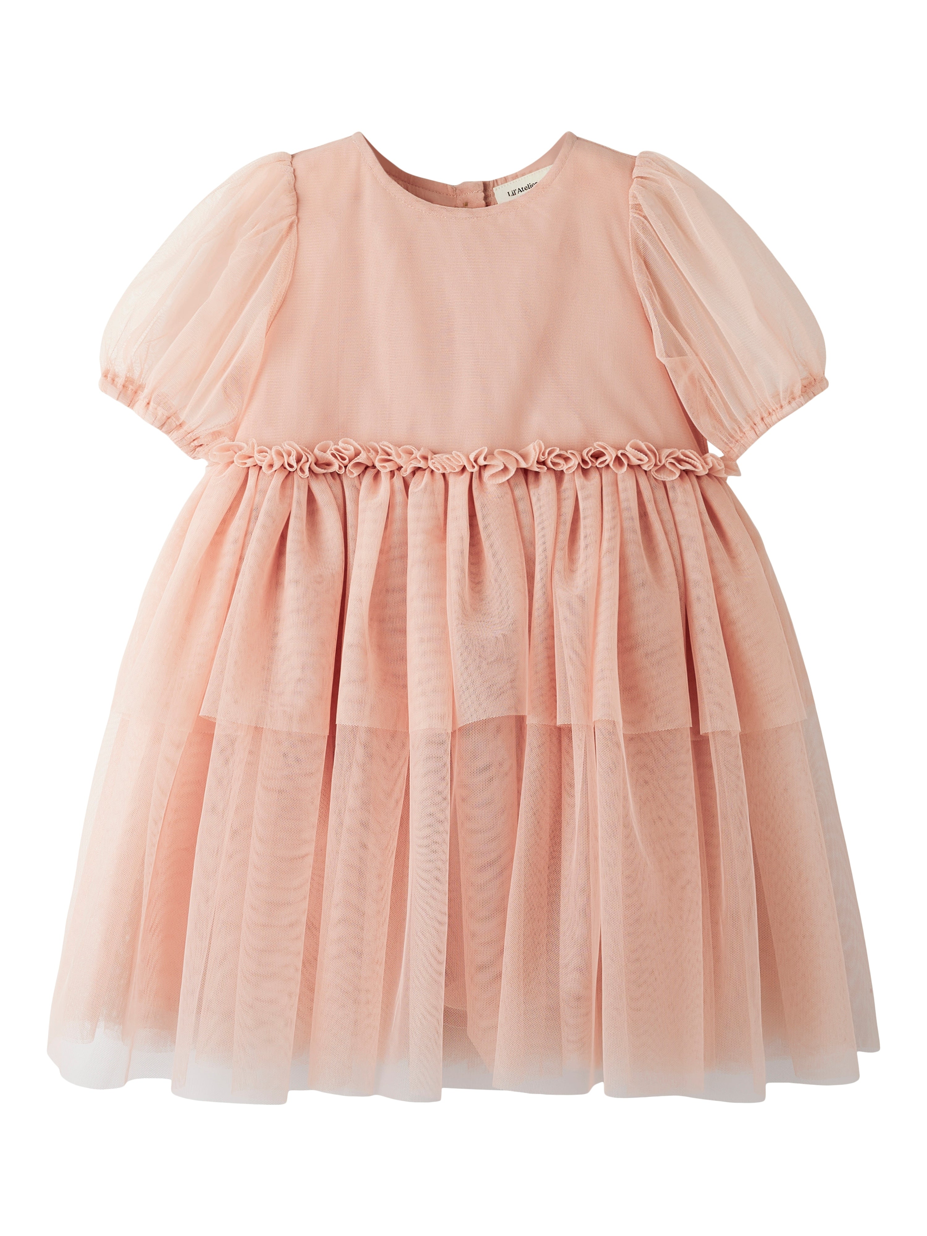 Lil Atelier Liberty Ss Tulle Dress Misty Rose 92 Cm