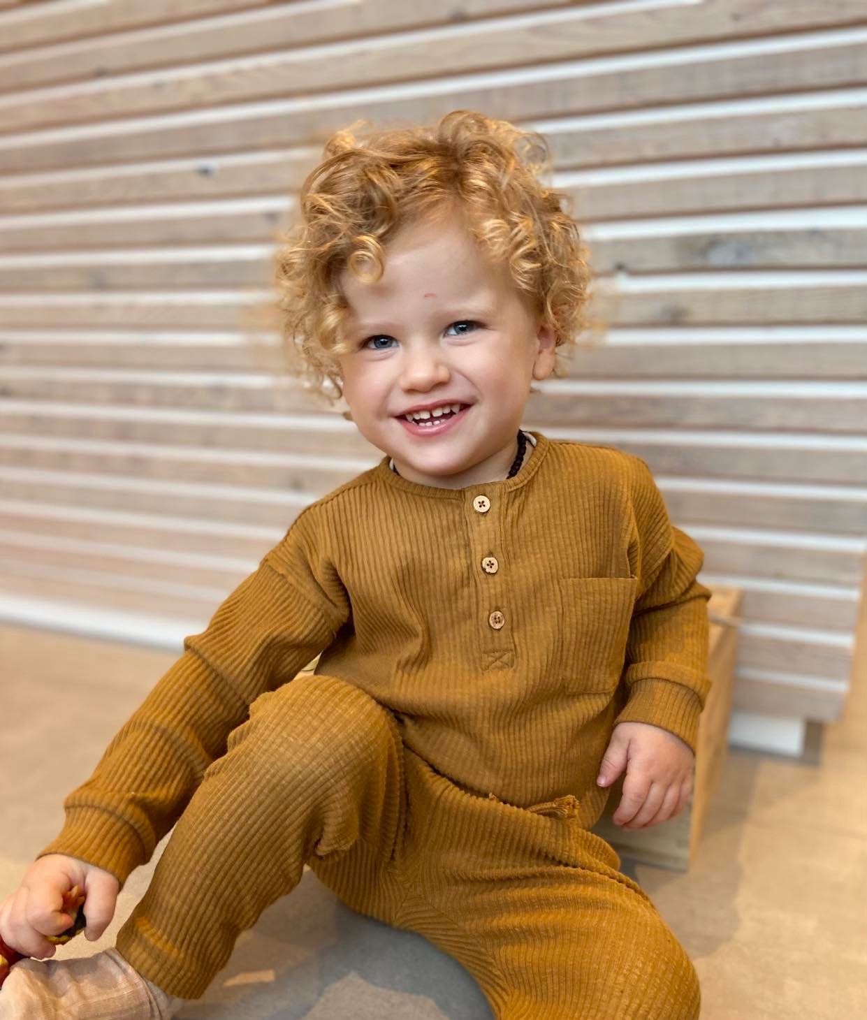 Lil Atelier Rajo Boxy Top Golden Brown 98