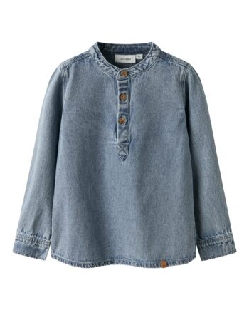 Lil Atelier Taya Loose Denim Shirt Medium Blue Denim 92 Cm