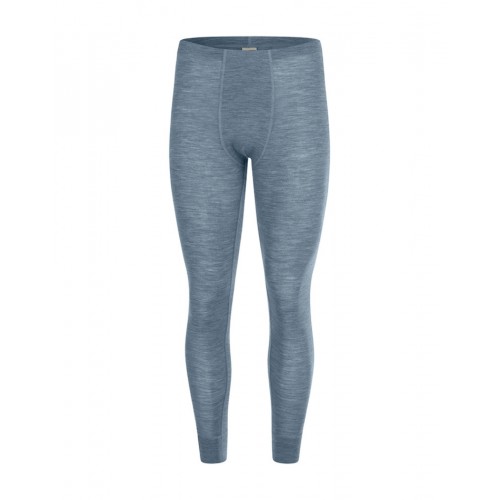 Longjohns Til Herre 100 Merino Uld Blue Melange