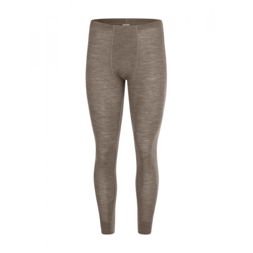Longjohns Til Herre 100 Merino Uld Light Brown Melange