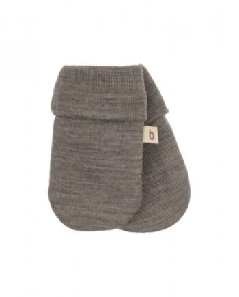 Luffer   100  økologisk Merino Uld Til Baby Og Børn 62 68 Light Brown Melange
