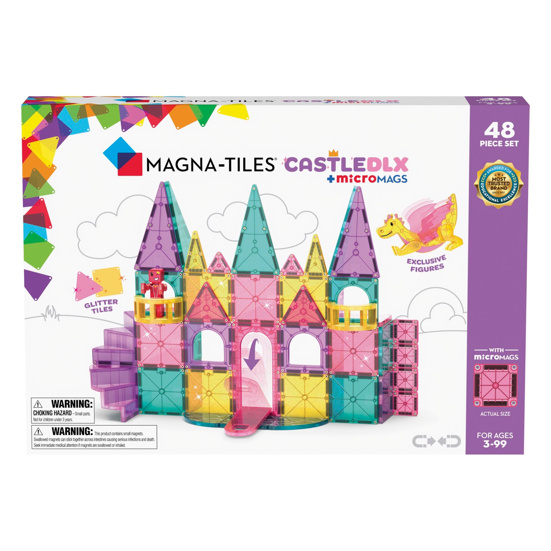 Magna-tiles Magnetisk Legetøj Deluxe Slot Med 48 Dele