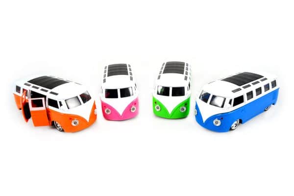 Magni Klassisk Vw Bus Med Lyd  Lys   Pull Back Orange  Pink  Grøn   Blå Orange