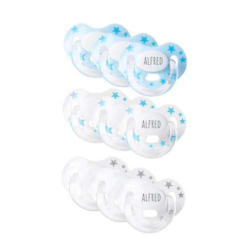 Maxibaby  Str      -  Mdr  Symmetrisk Silikone  Sutter Med Navn   -pak