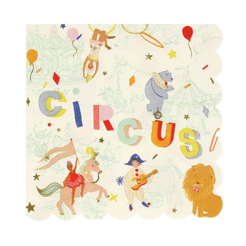Meri Meri Servietter Cirkus 16 Pak