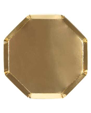 Meri Meri Tallerkener Guld Lille   Pak