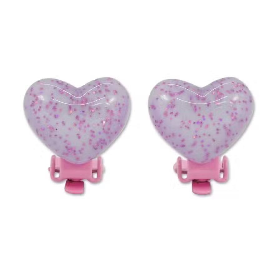 Milk Soda Clips øreringe Candy Hjerte Lilla
