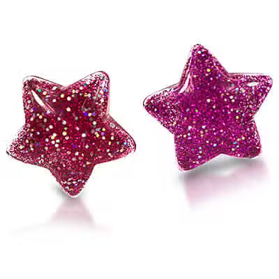 Milk Soda Clips øreringe Stjerner Pink