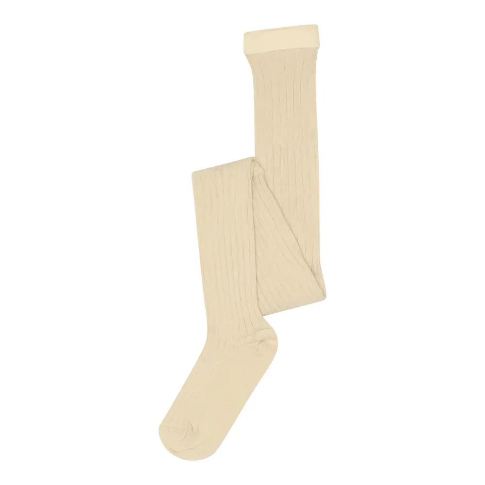 Mp Denmark Basic Rib Strømpebukser Yellow 120