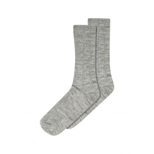 Mp Strømper Bløde Dame Ribstrømper Uld Bambusviskose Grey Melange 40 42