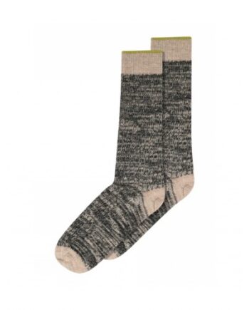 Mp Strømper  Lang Rib Strømpe Til Dame   Meleret Uld Dark Grey Melange 40 42
