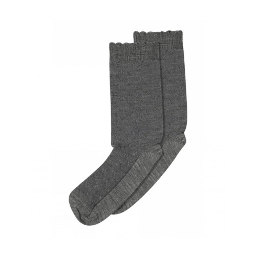 Mp Strømper  Mønstrede Damestrømper   Uld Silke Mix 37 39 Medium Grey