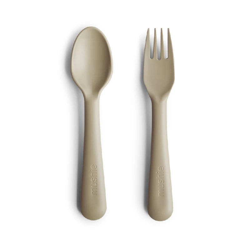 Mushie Fork Spoon Vanilla