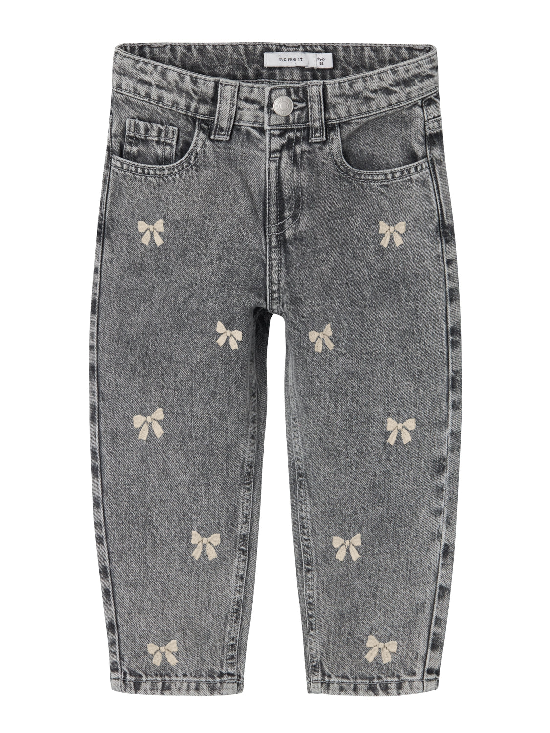 Name It Bella Mom Jeans Medium Grey Denim 80 Cm