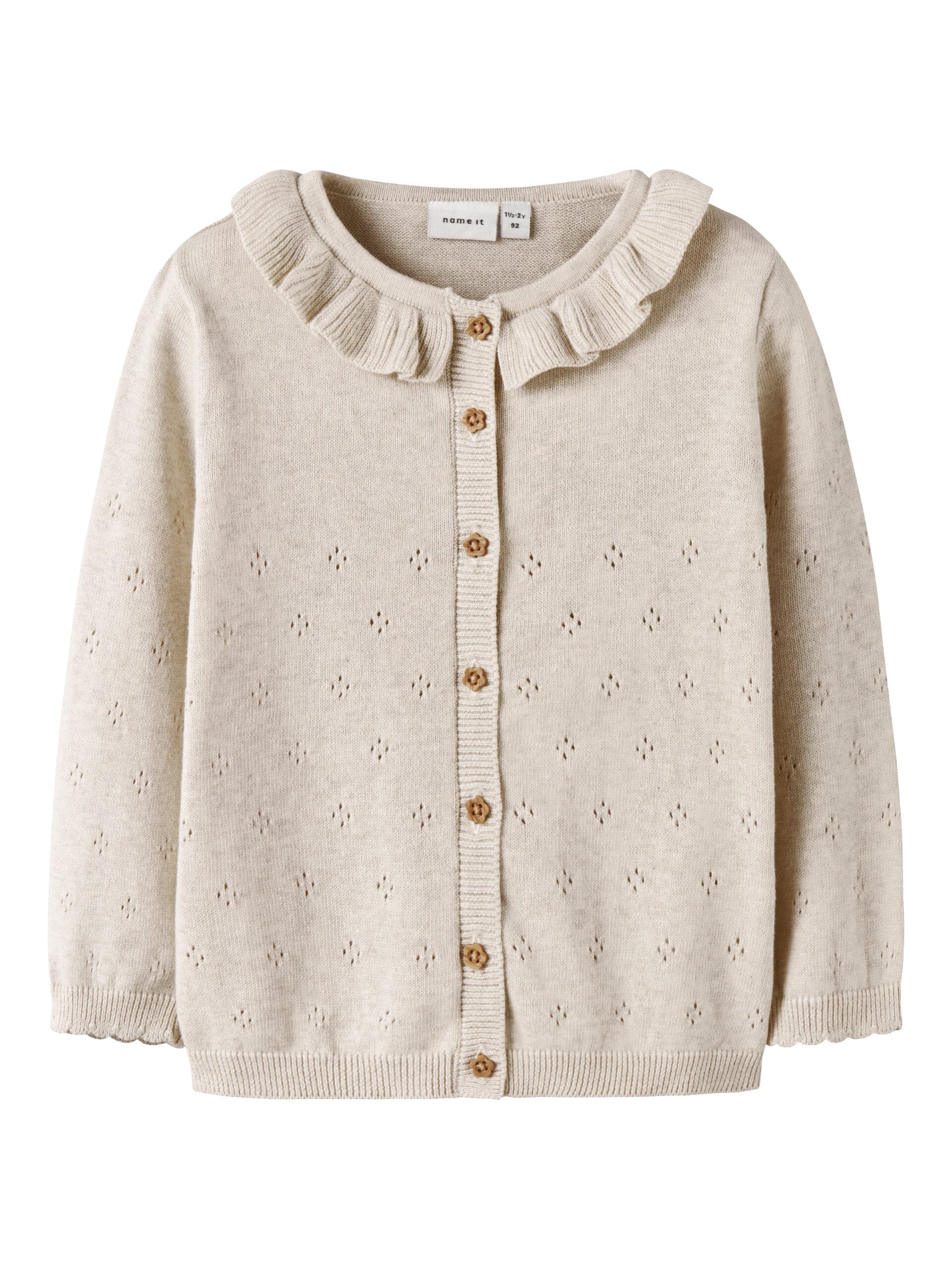 Name It Diame Ls Knit Cardigan Peyote Melange 92 Cm