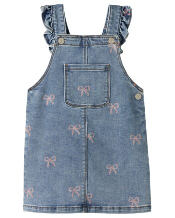 Name It Faith Denim Spencer Dress  Medium Blue Denim Bow 92 Cm