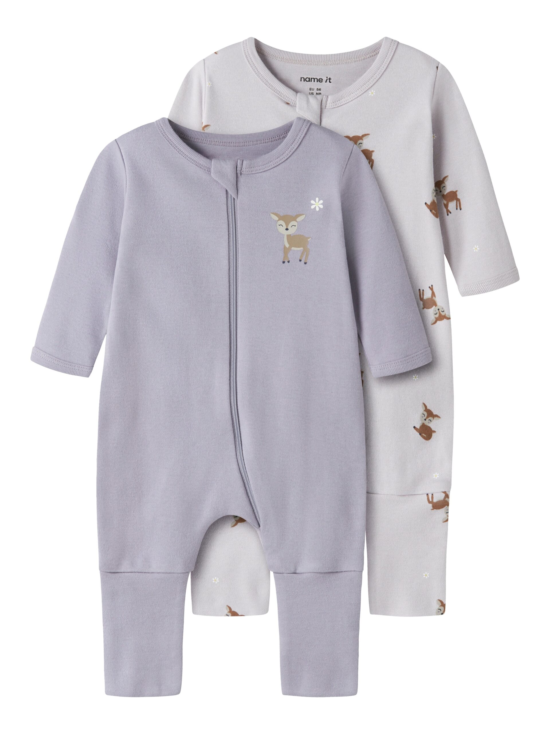 Name It Nightsuit Pak Deer Lilac Marble 50 Cm