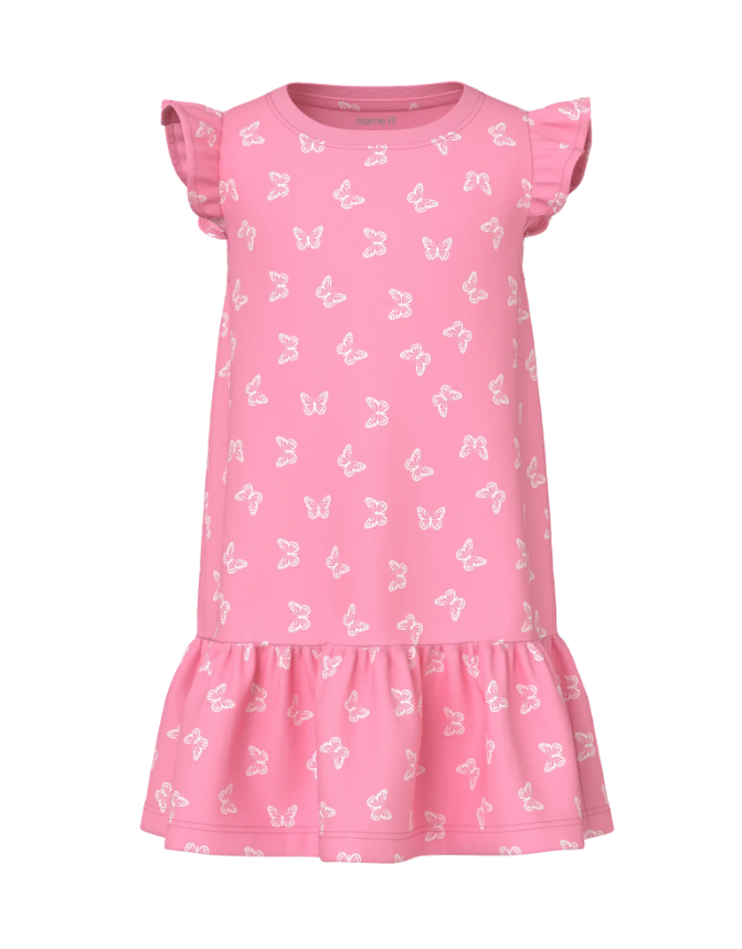 Name It Vida Dress Pink Drink Butterflies 92 Cm