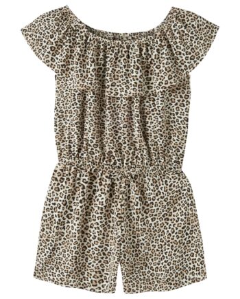 Name It Vinaya Ss Playsuit Turtledove Leopard 92 Cm