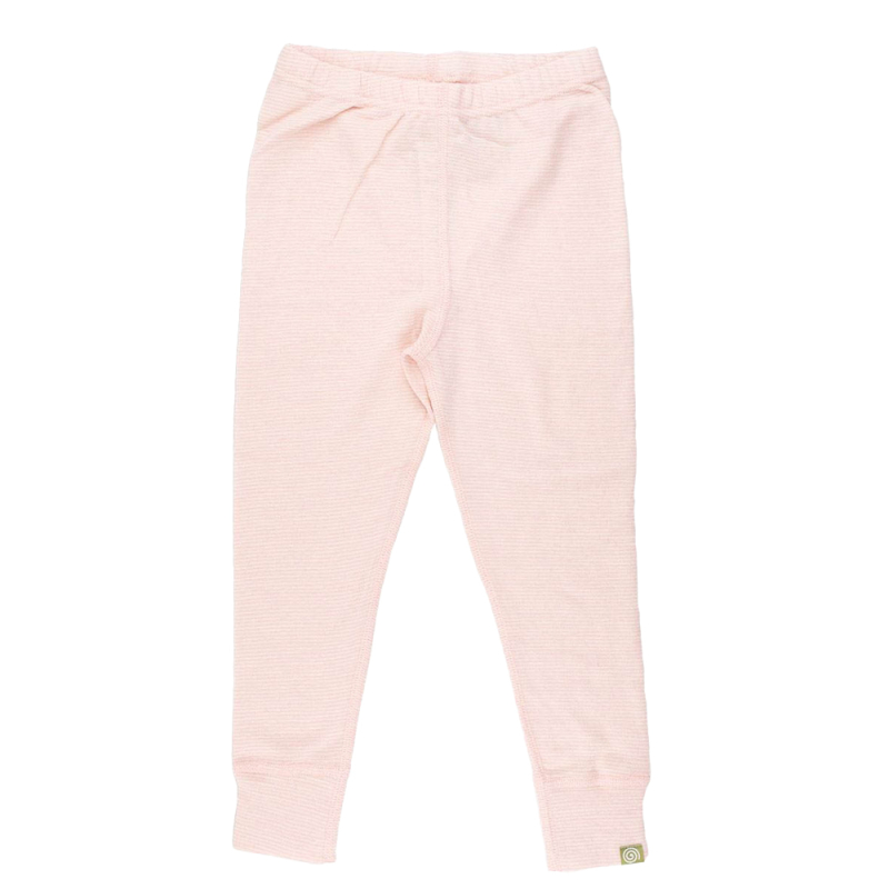 Nui Organics Uldleggings Merinould Rosa Smalstribet