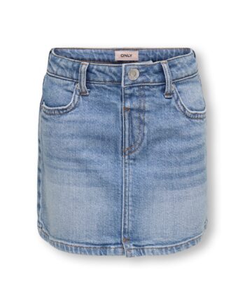 Only Mini Smilla Flower Denim Shirt Light Blue Denim 92 Cm