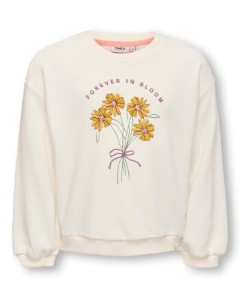 Only Mini Sunny Loose Sweatshirt Tofu Bouquet 92 Cm