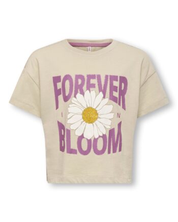 Only Mini Travel Life Ss Loose Tee Feather Gray 92 Cm