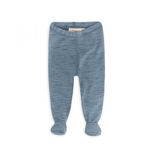 Retro Sparkebuks Med Fod Til Baby 100 økologisk Merino Uld Blue Melange 56