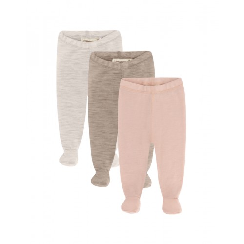 Retro Sparkebuks Med Fod Til Baby 100 økologisk Merino Uld -pak Rose Melange 62