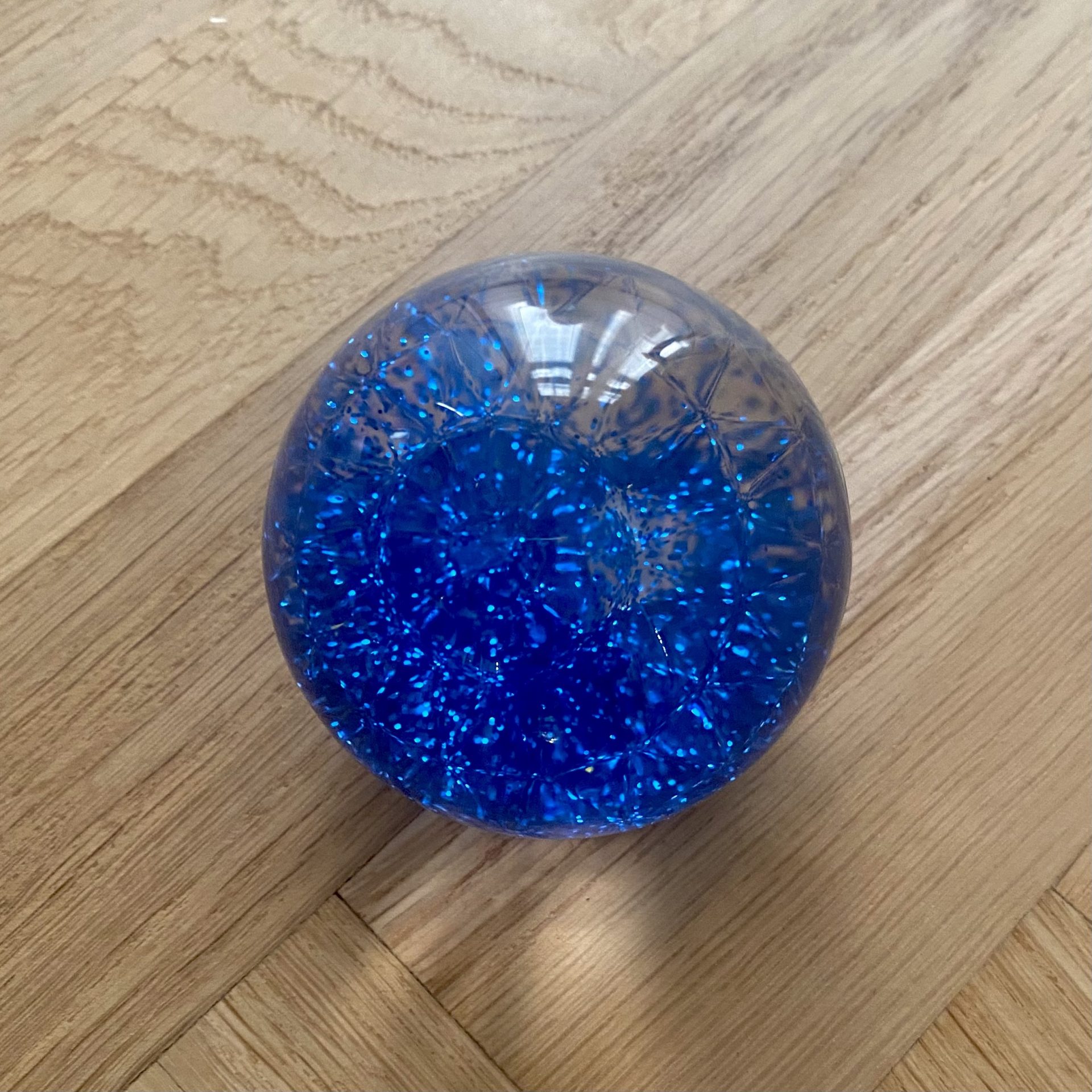 Sensorisk Glitterbold   Stk  Blå