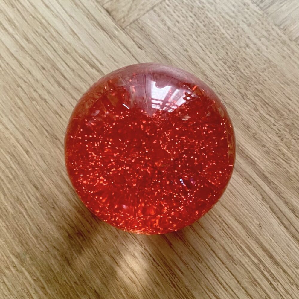 Sensorisk Glitterbold   Stk  Rød