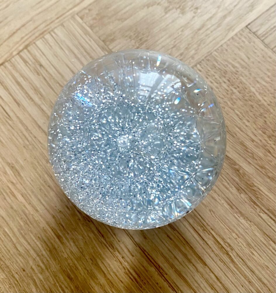 Sensorisk Glitterbold   Stk  Sølv