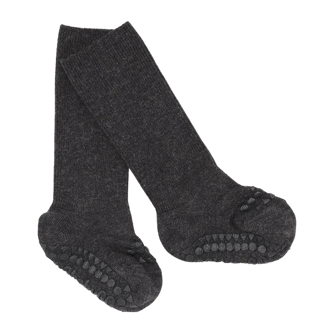 Skridsikre Strømper Bambus Dark Grey -12 Mdr