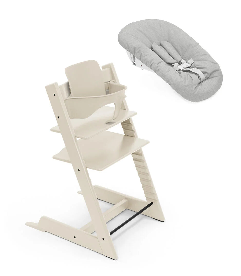 Stokke Tripp Trapp Bundle Højstol Babyset Og Newborn Vanilla White