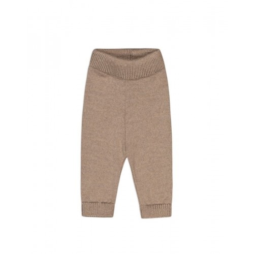 Strik Bukser   100  Merino Uld 50 56 Dark Beige