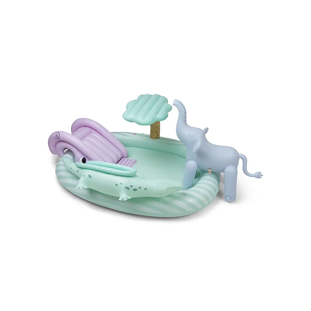 Swim Essentials Badebassin Med Rutsjebane 210 Cm Safari Adventure