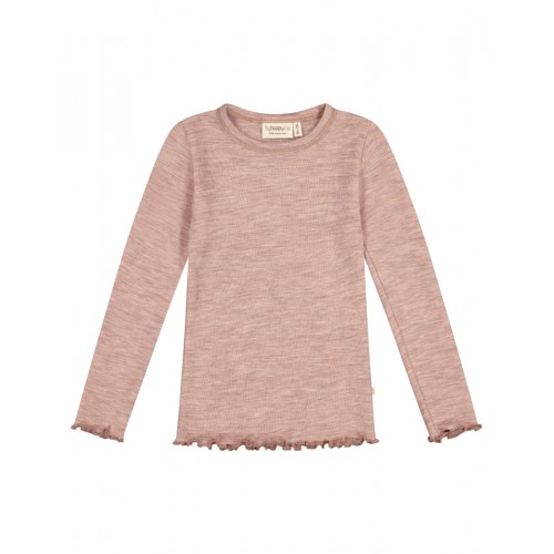-shirt Med Lange ærmer   100  Merino Uld  Oeko-texâ  86 92 Soft Rose