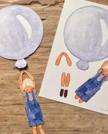 Tall Hat Tales Blå Ballon Med Dreng