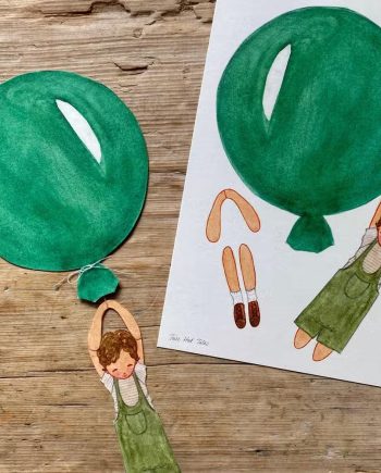 Tall Hat Tales Grøn Ballon Med Dreng